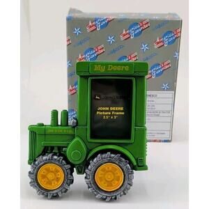 Enesco MY DEERE Tractor Resin Picture Frame 2.5 X 3 Inches Photo John Farm Barn